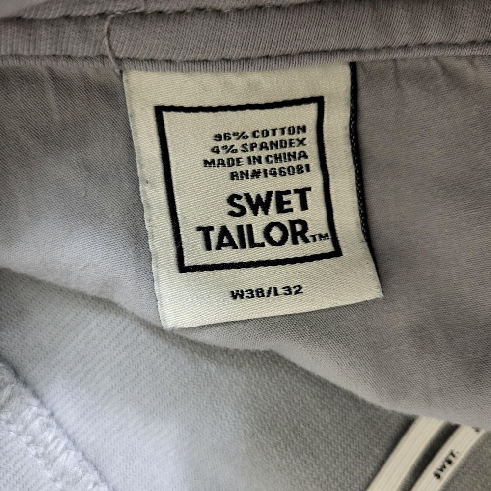 Swet Tailor Duo Pants Men's 38x32 Gray Stretch Golf Comfort Performance 5 Pocket - Picture 8 of 9
